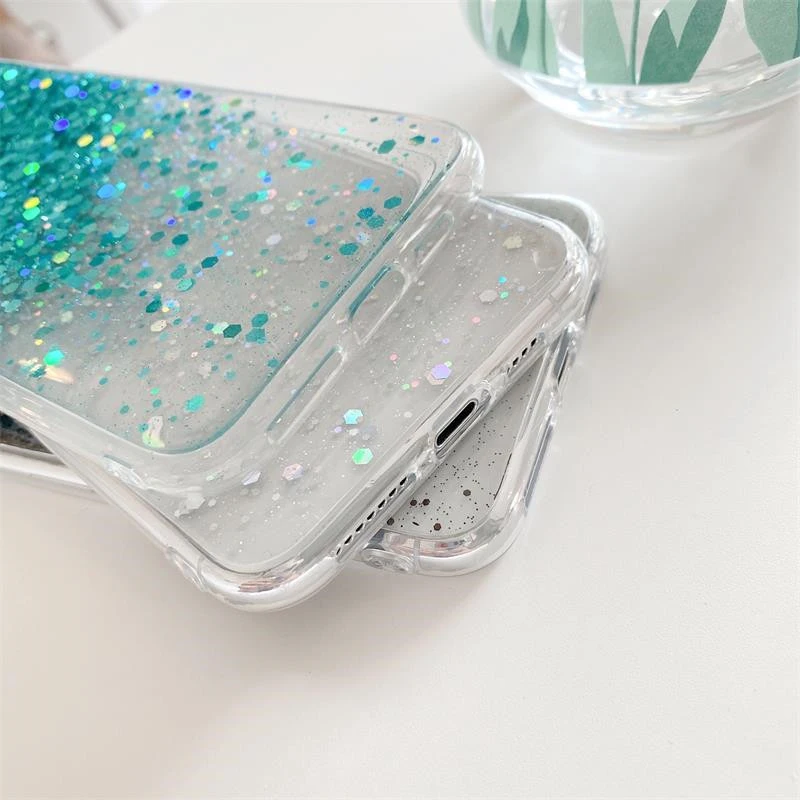 

Bling Glitter Silicon Phone Case For OPPO A92S A79 A7X A7 A3 A5 A59 A83 A57 F9 F5Reno4 3 2 Z Pro Fashion transparent Cover