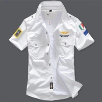 summer mens short sleeve shirt youth handsome slim mens style embroidery professional clothing fitness sports casual wear