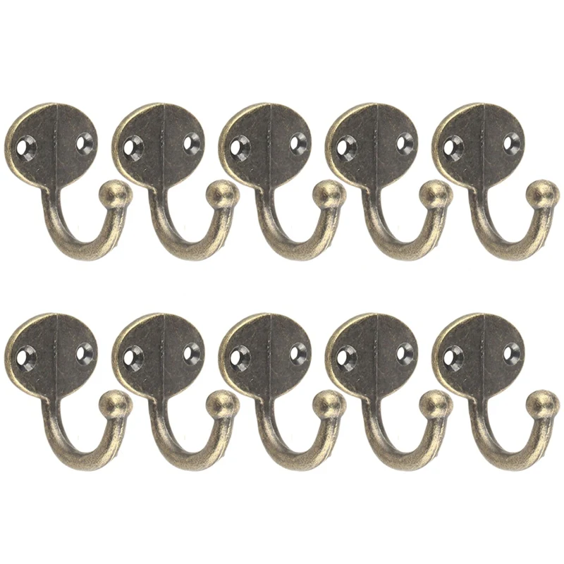 

10 PCS Antique Bronze Hat Key Coat Clothes Door Hanging Hooks Wall Hanger Vintage Small Hooks Bathroom Accessories