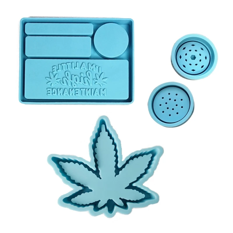 

3 шт. силиконовая форма для литья под давлением в виде кленового листа форма для пепельницы и специи дробилка-форма для литья под давлением л...