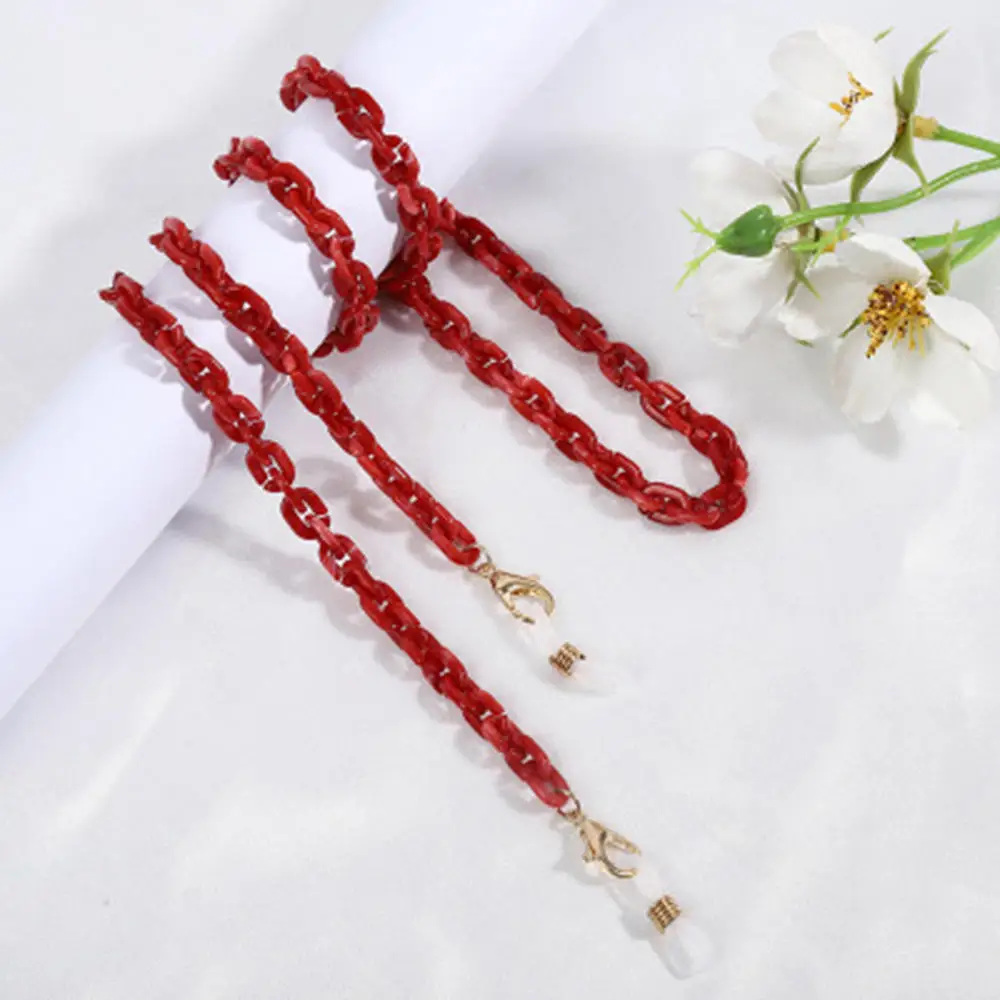 

Mask Hanging Chains Glasses Chain Necklaces Acrylic Resin Strap Holder Glasses Lanyard Anti-lost Face Cover Mask Chain
