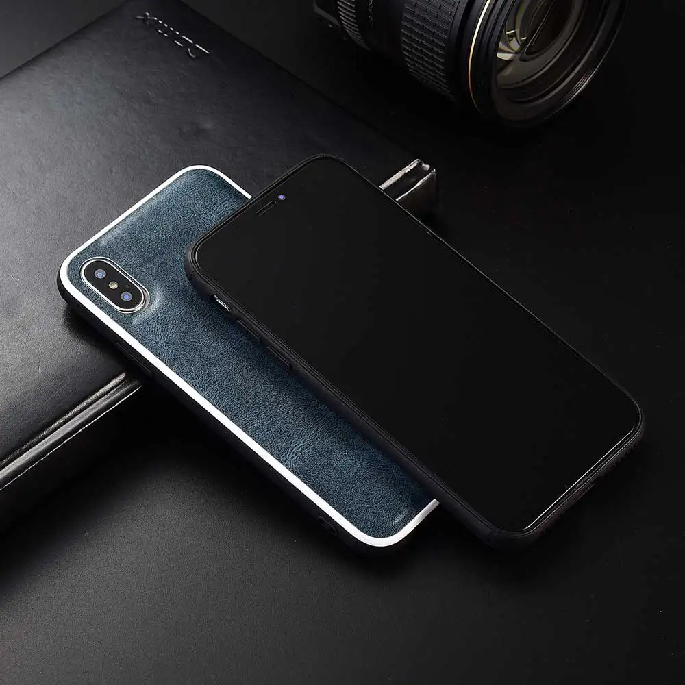 New luxury PU Leather Phone Case for iPhone 11 Pro Max 6 6s 7 8 Plus White Lines Soft Cover iphone XS X XR Coque Fundas | Мобильные