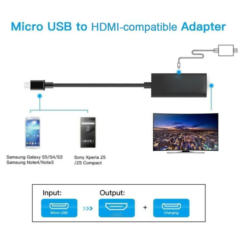 Переходник Micro USB/HDMI кабель-конвертер 1080P HD TV MHL для Samsung Galaxy Android ноутбуков
