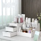 Органайзер для макияжа, портативный ящик для хранения косметики, Настольный органайзер для всякой всячины, ящик для ювелирных изделий в общежитии с лаком для ногтей