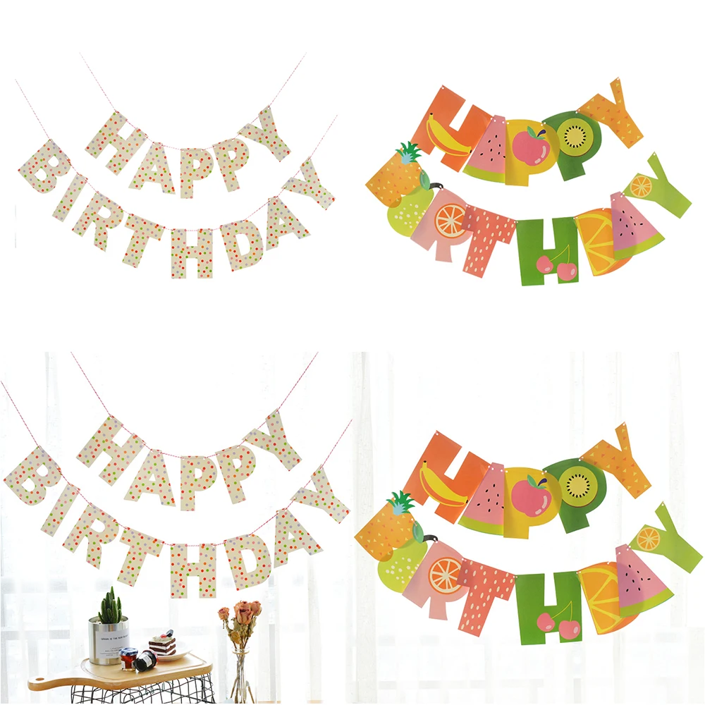 Новый стиль 2019 флаги с фруктами для вечевечерние НКИ аксессуары в честь Дня