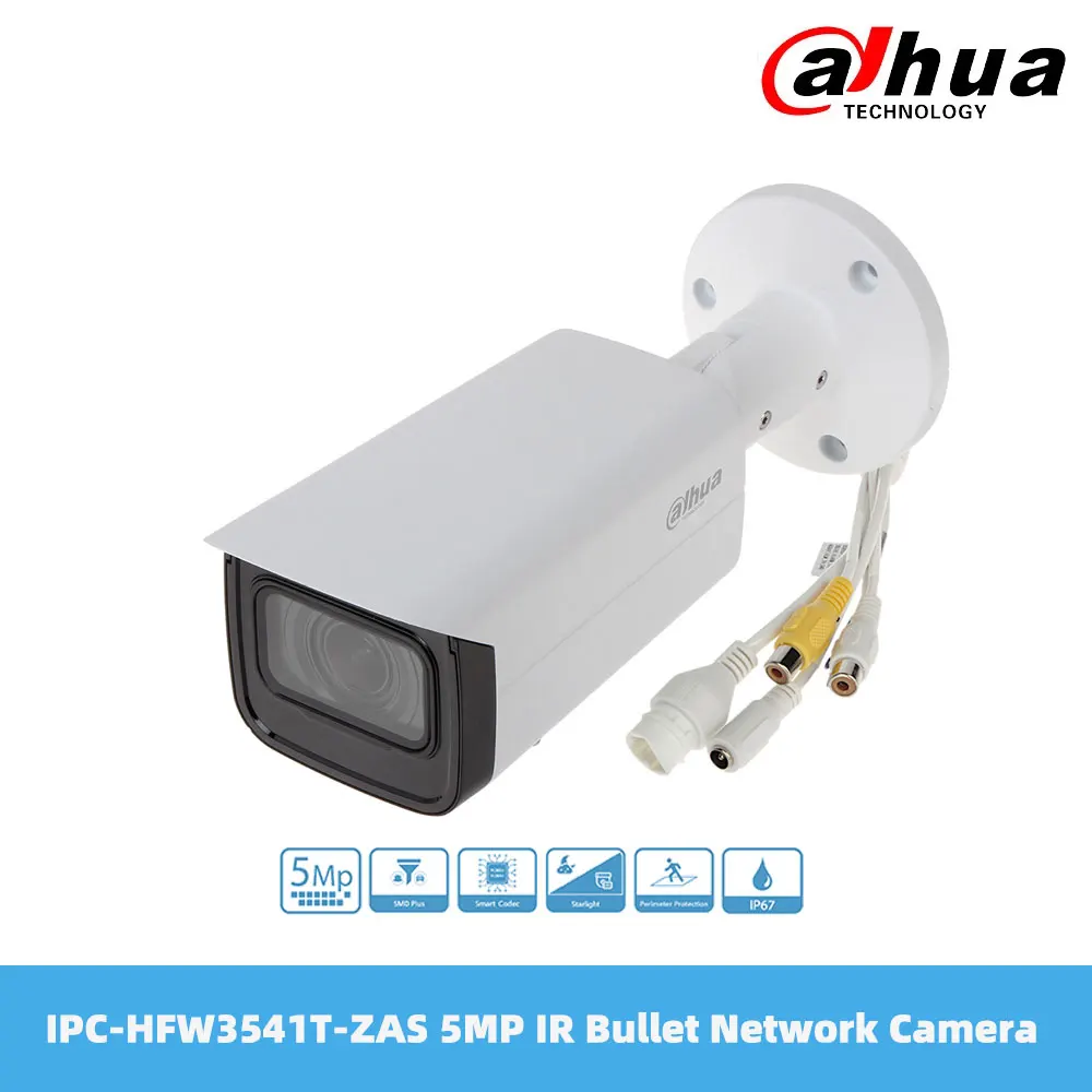 

Dahua IPC-HFW3541T-ZAS 5MP IR Vari-Focal Bullet WizSense Network Camera PoE Support Built-in IR LED 2.7mm-13.5mm Lens