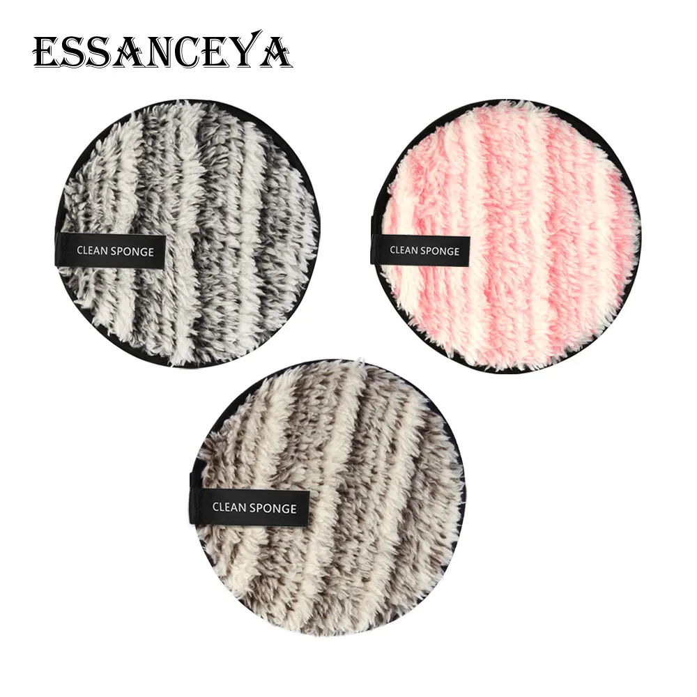 3PCS Mix ESSANCEYA 1/3Pcs макияж спонж для снятия мягкий полотенчатая ткань микрофибра колодки Уход за кожей лица Очищение Многоразовые моющиеся салфетки колодки естественный жидкость для снятия - Цвет: 3PCS Mix