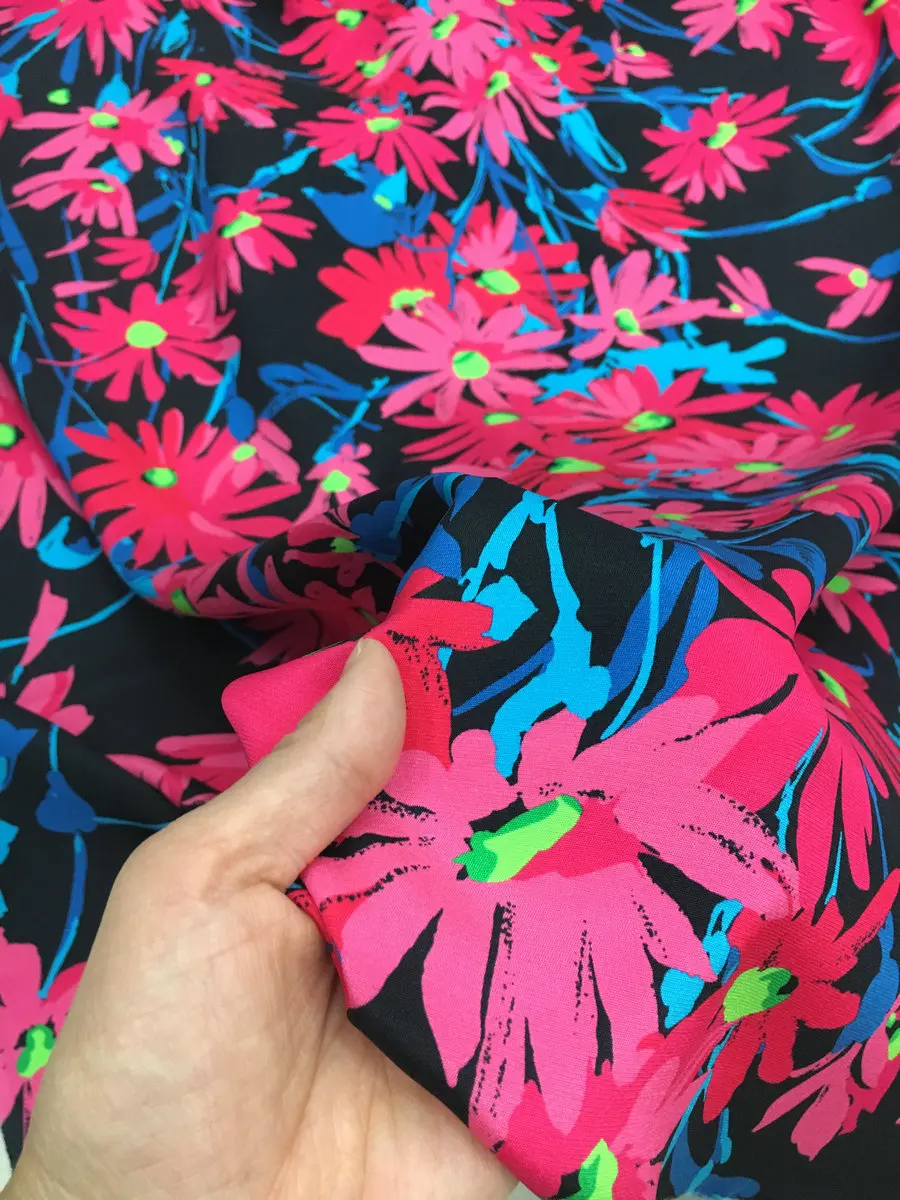 G brand daisy flower printed hand-painted 30mm dress stretch heavy crepe digital printing natural mulberry silk fashion fabric | Дом и сад