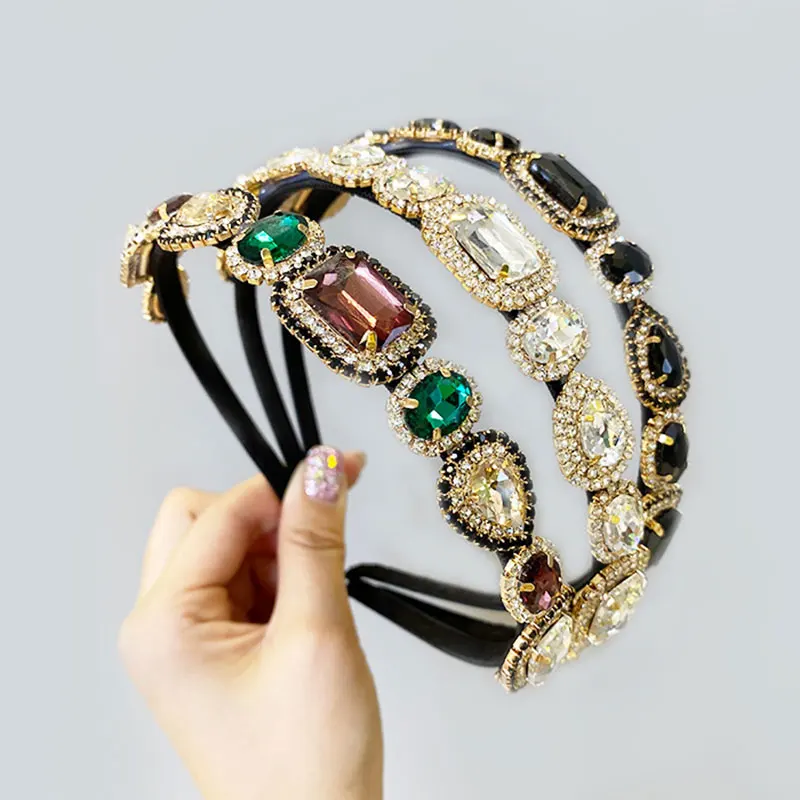 Женская обувь с украшением в виде кристаллов лента для волос девочек женские