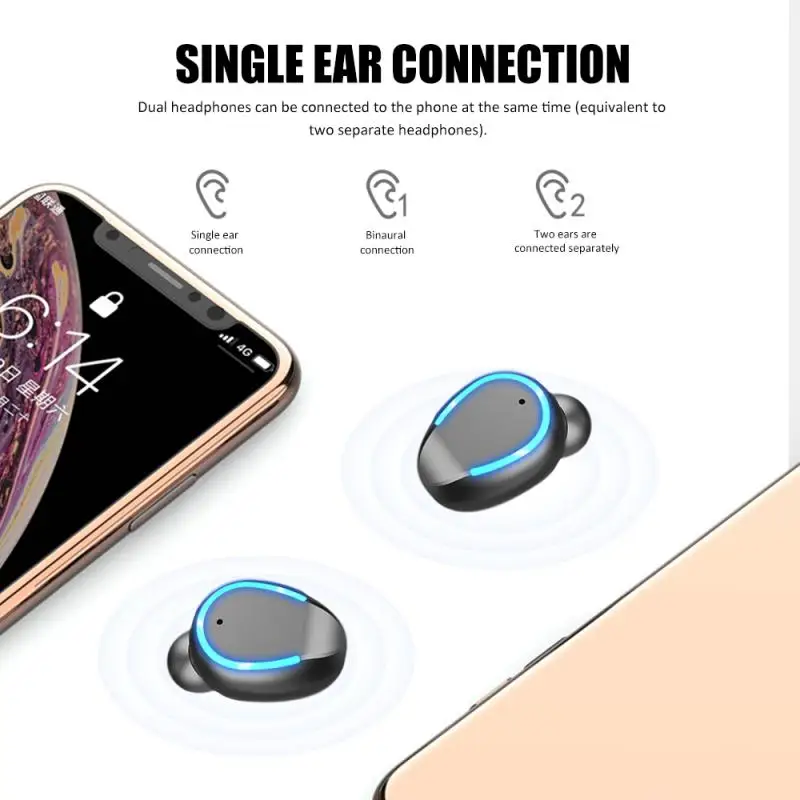 TWS F9 Беспроводные стереонаушники Bluetooth Hi Fi HD спортивная Гарнитура наушники с