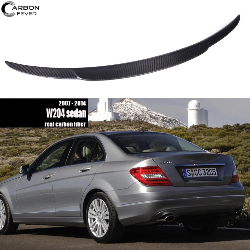 

Low-kick Rear Trunk Spoiler Made Of 3*3 3K Twill Carbon Fiber Material for Mercedes 2007 - 2014 C Class 4-Door Sedan (W204)