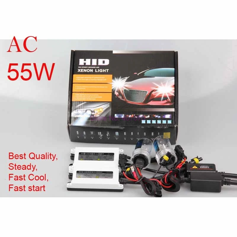 Dhl или fedex 20 шт. AC 55 Вт Xenon HID Kit автомобильные фары лампы H1 H3 H4-2 H7 H8/H9/H11 H16 9005 9006 880 88 4300K