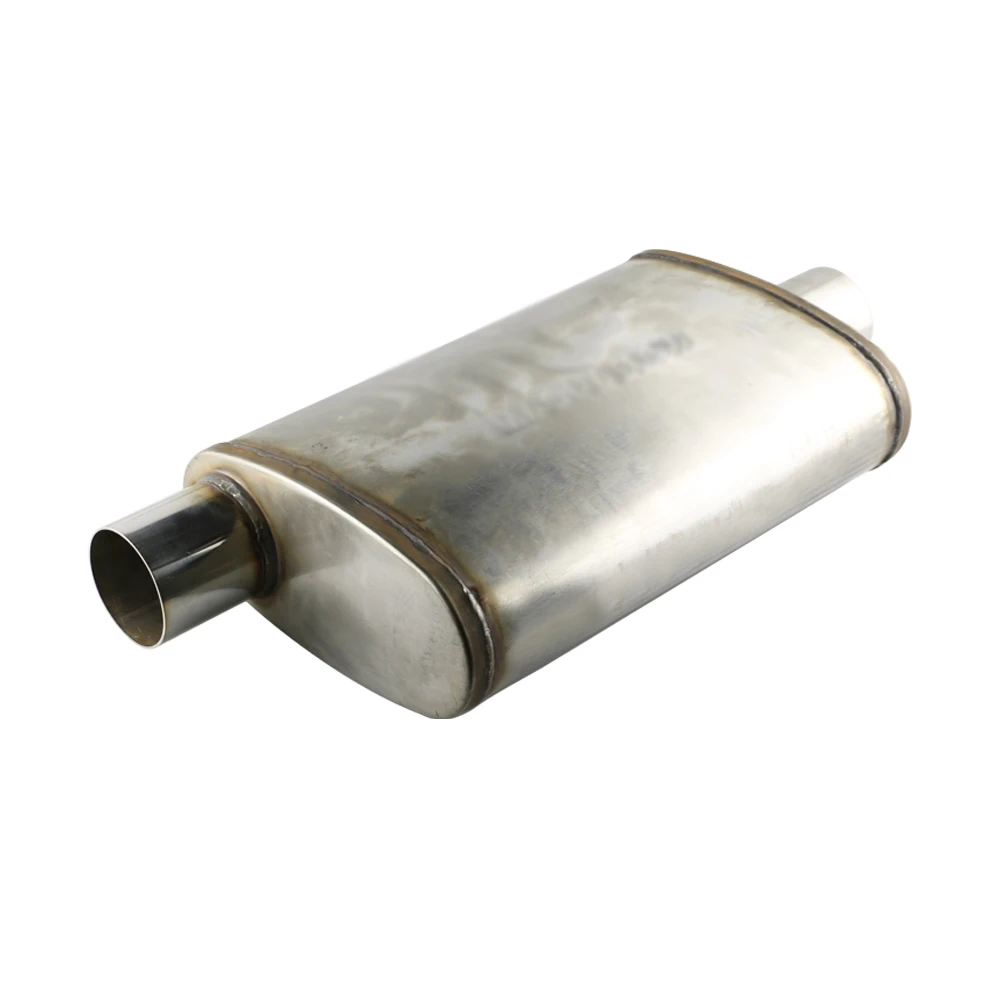 JZZ TURBO MUFFLER ID:2.5&quot OD:2.5&quot Length:19.5&quot Polished Universal Racing Performance Car Exhaust Muffler | Автомобили и