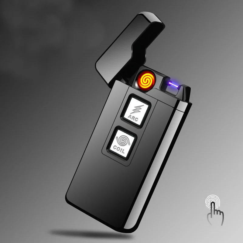 Электронная зажигалка для курения с зарядкой от USB плазменная дуга двойного