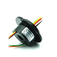 mini hole 10mm hollow slip ring 6 channels 2a conductive electric slipring rotary joint connector 240v acdc zht010 06a