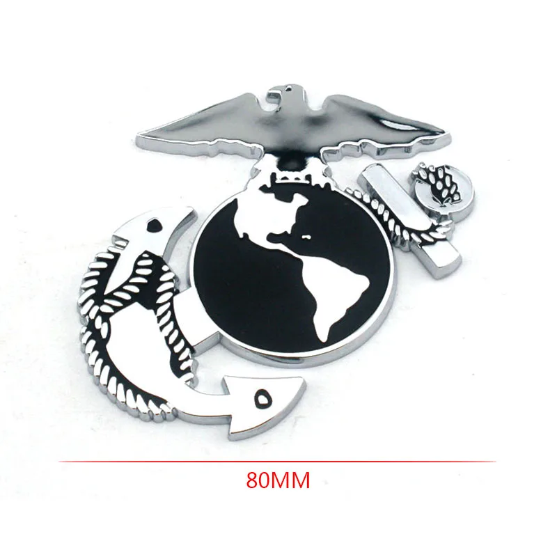 USMC SEMPER FI eagle globe and anchor car logo 3D US Marines corps car chrome emblem badge sticker decal