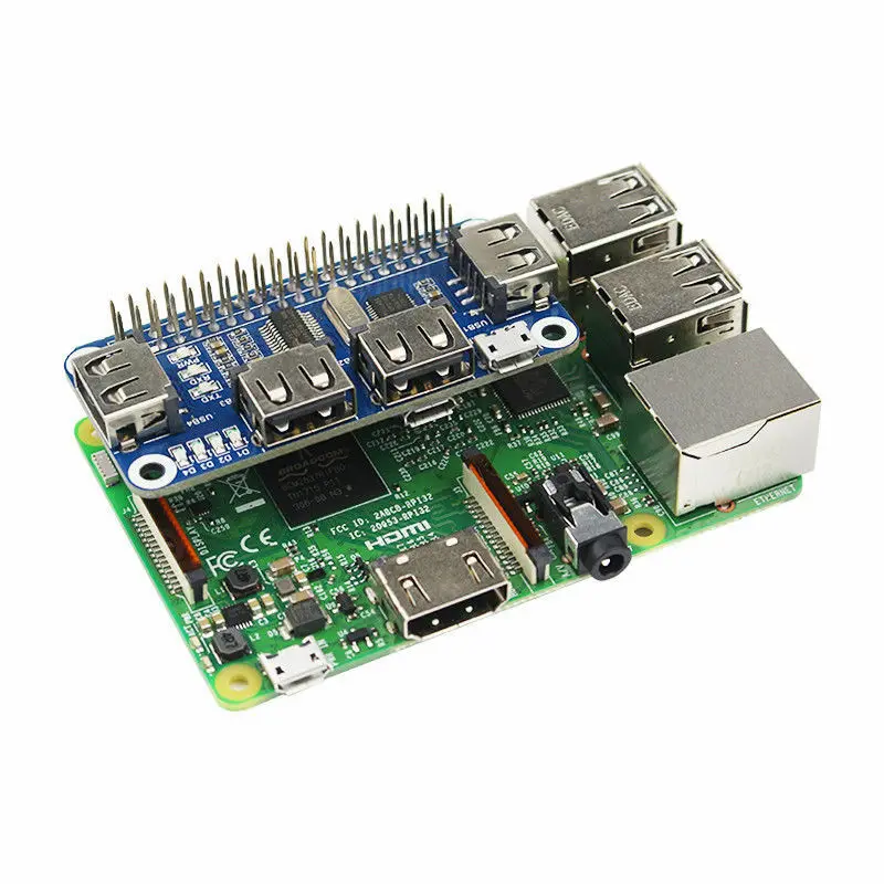 

Прочный Raspberry Pi с 4 USB-портами на 5 В для отладки для Raspberry Zero/W