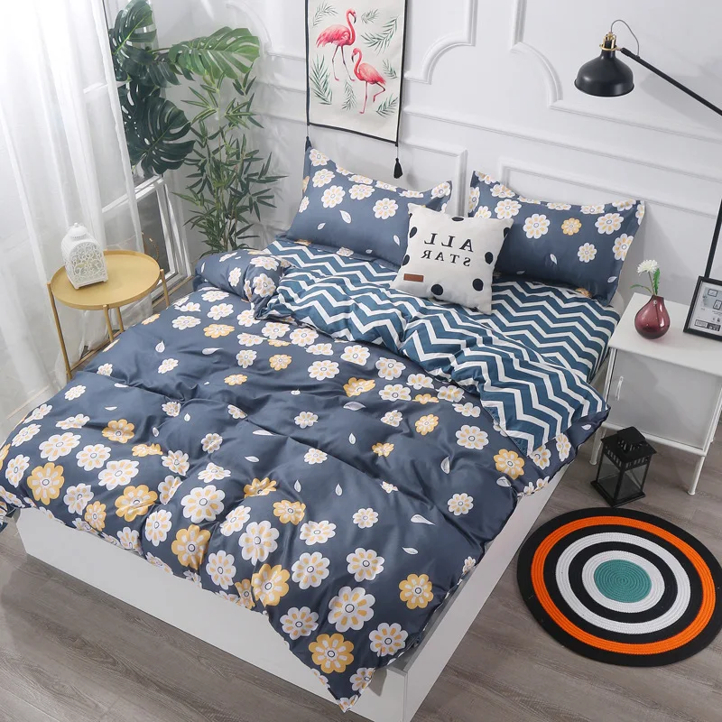

Home duvet cover set bananaleaf bedding set bed linen flat sheet pillow covers summer spring winter King Queen comforter cover