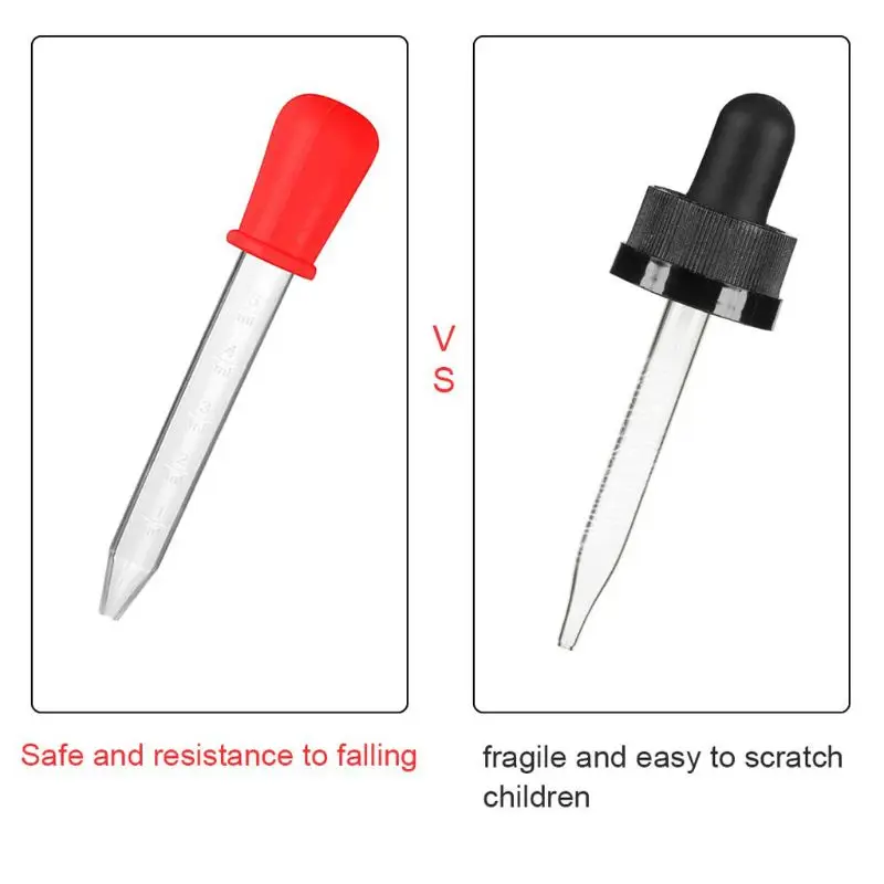 

10 Pcs Baby Dropper Medicine Feeder Child Medicine Device Silicone Pipette Liquid Food Dropper Infant Utensils 5ml