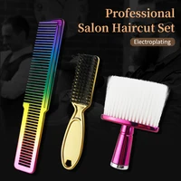 cestomen 2pcs hair styling accessories tools beard brush comb barber neck comb professional salon hairdressing set for men