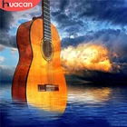 HUACAN полностью квадратная дрель Алмазная картина гитара картина Стразы Алмазная вышивка пейзаж рукоделие Декор для дома