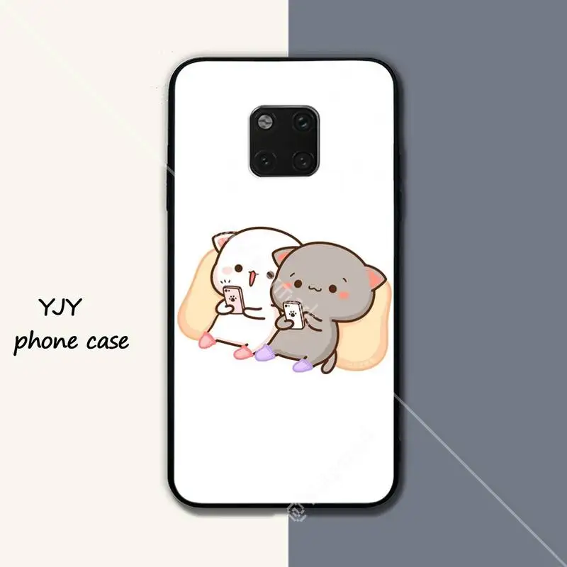 Yinuoda персиковый Кот черный мягкий чехол для телефона Huawei mate 9 10 20 30 lite pro 20X |