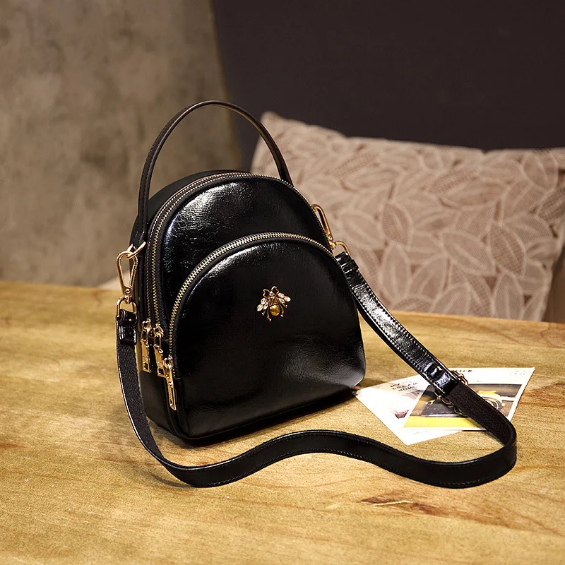 

2021 High Quality Vintage Leather Women Backpack Small Shoulder Bag Bagpack