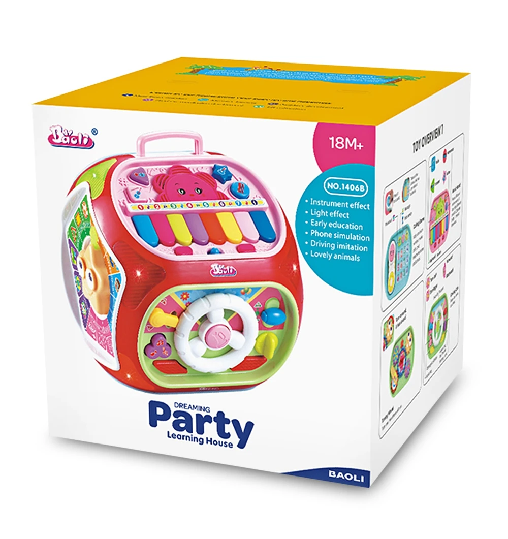 Многофункциональные Музыкальные Игрушки для малышей веселый домик детей куб