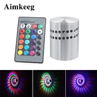 Настенный светодиодный светильник Aimkeeg, со спиральным эффектом, спиральный с отверстиями светодиодов, современный настенный светильник s для дома, игровой комнаты, бара, украшения для KTV