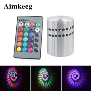 Настенный светодиодный светильник Aimkeeg, со спиральным эффектом, спиральный с отверстиями светодиодов, современный настенный светильник s для дома, игровой комнаты, бара, украшения для KTV