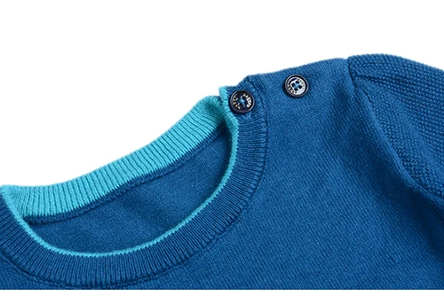 Для новорожденных мальчиков голубой комбинезон вязаный для хлопковый свитер