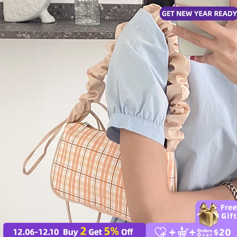 

Модная дизайнерская клетчатая женская сумка через плечо, летние Нейлоновые женские сумки через плечо, женские сумки, женская сумка