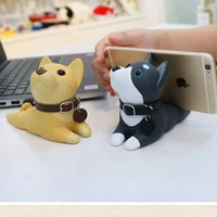 cute cartoon mobile phone accessories lazy holder for smartphone universal bracket pvc animal dog doll stand phone holder