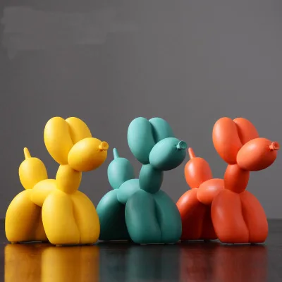 

Animal Balloon Dog Ornament Creativity Fashion Simplicity Home Decoration Modern Living Room Office Resin Craft Art Gift