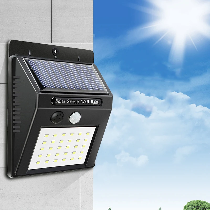 

LED Outdoor Sensor Wall Waterproof Solar Garden Street Light Sensors Automatically Lamp Motion Public Road Night Lamps Wall Lamp