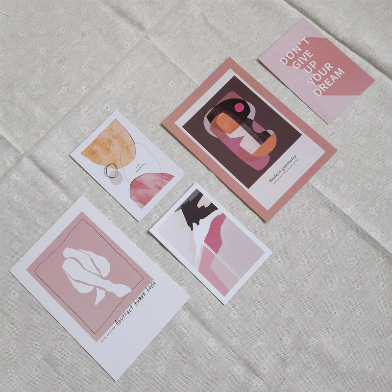 Morandi Набор цветных блоков для открыток в стиле ретро художественная линия