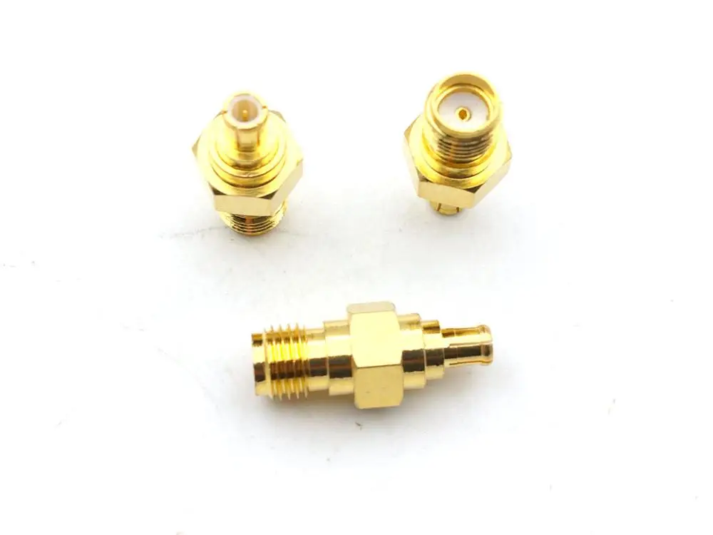 50 шт. Золотой SMA Гнездовой разъем для MCX Штекер прямого адаптера|jack jack|jack to jackjack gold |