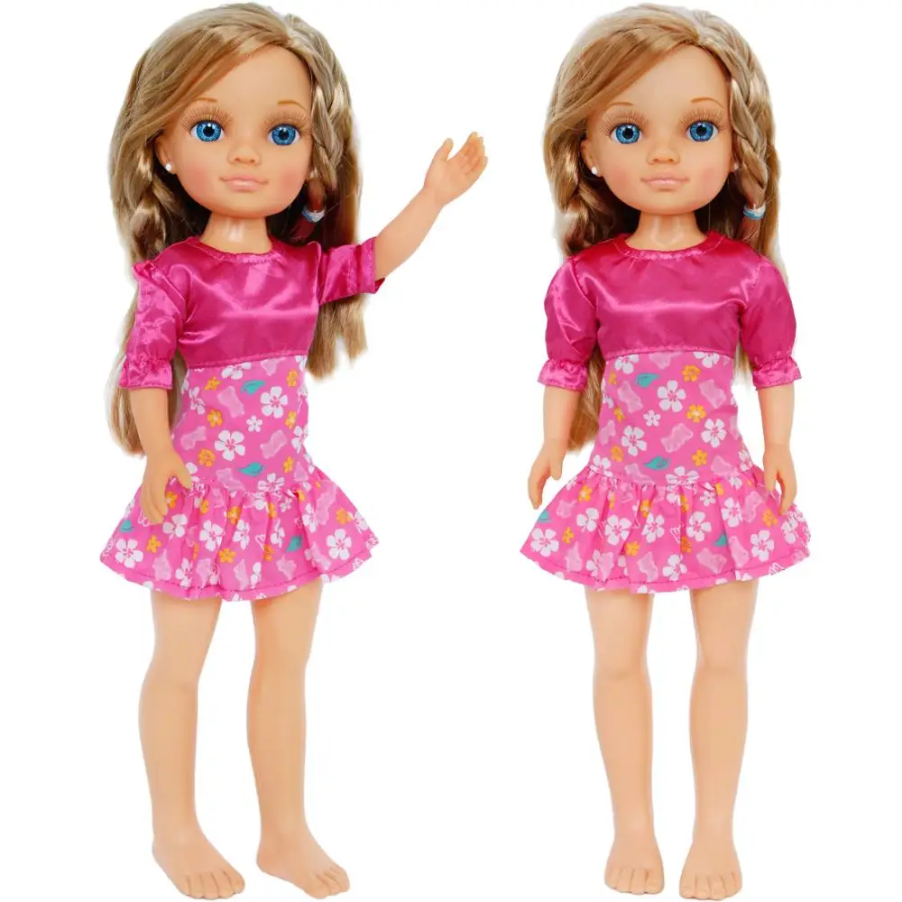 1 компл. Высокое качество розовый маленький цветочный узор платье Повседневная