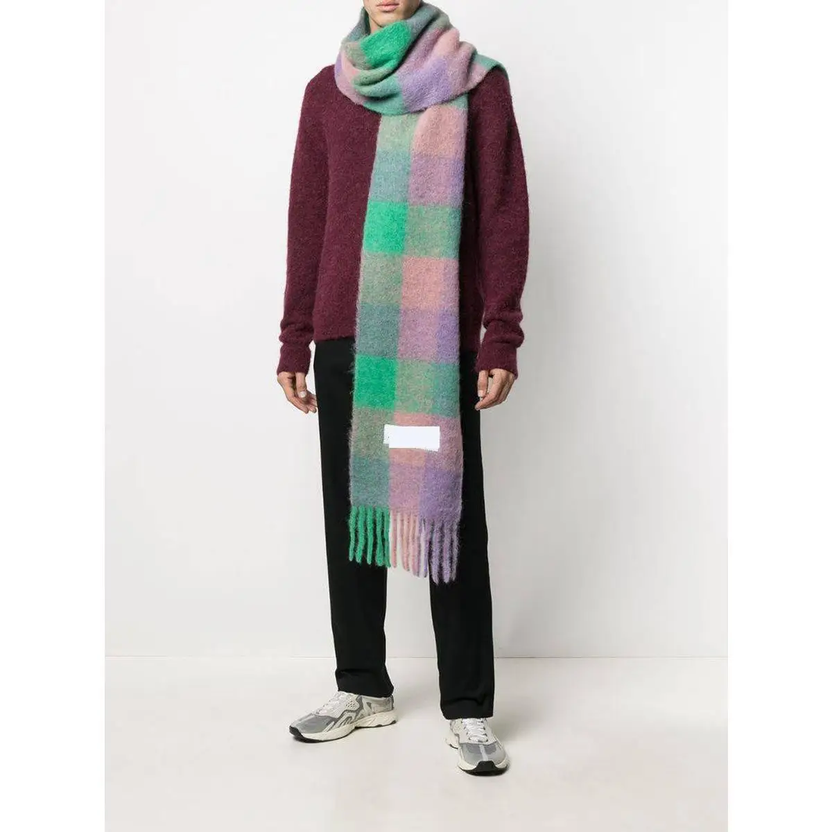 

Luxury brand Winter Double sided Scarf Women Cashmere Warm Pashmina Foulard Lady Luxury Scarves Thick Soft Shawls Wraps 2022 New