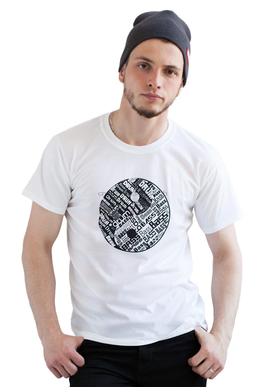 Футболка с барабаном и басом n Yin Yang DJ Music Synth dubшаг 808 Junglist Tee | Мужская одежда