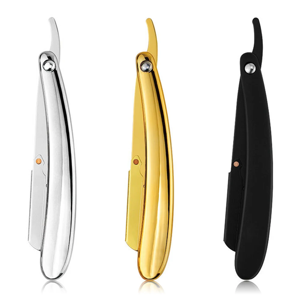 

Men Shaving Razor Barber Razor Shaving Tools Facial Beard Hair Remover Folding Shaving Knife Straight Shaving Razor Haircut Tool