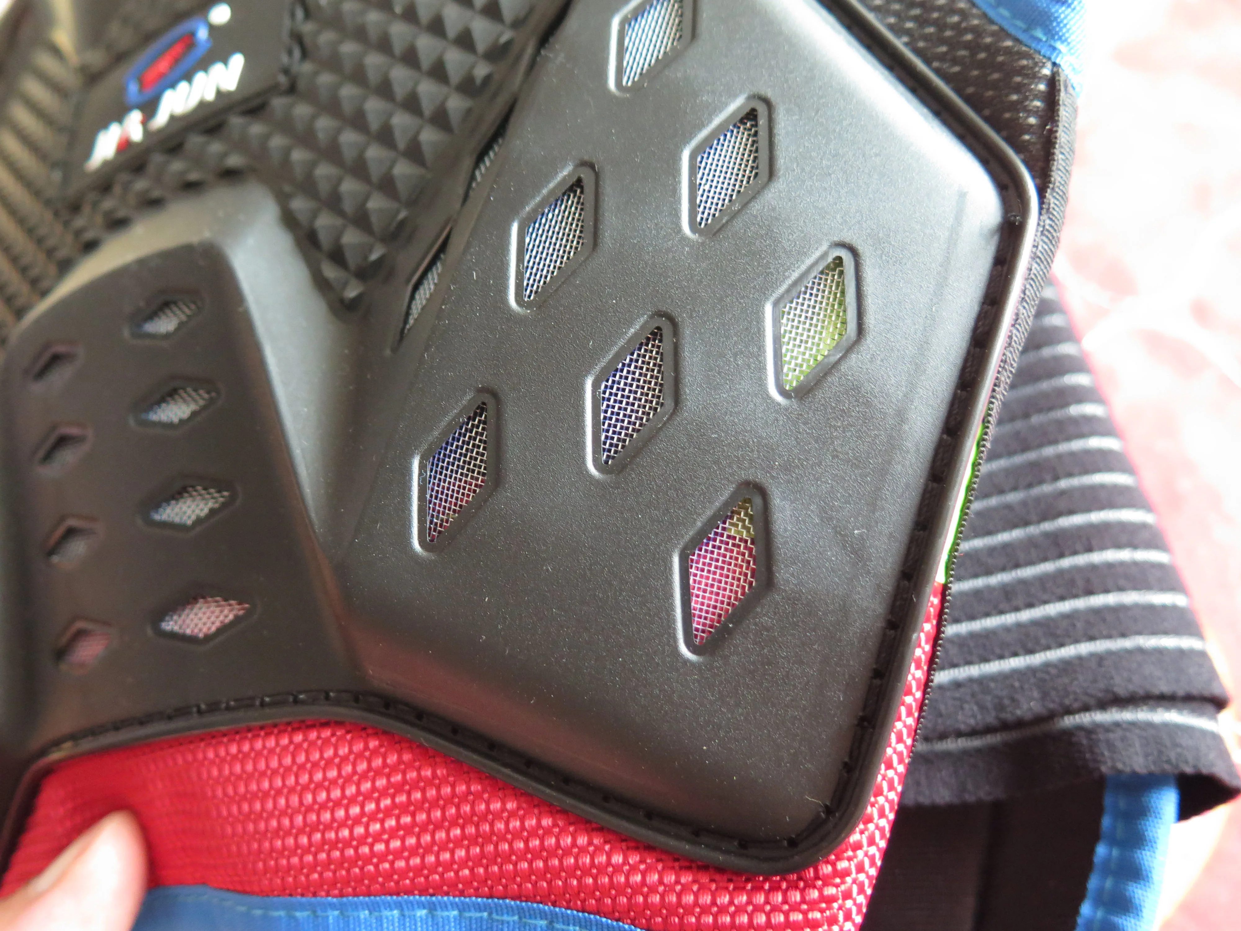 Защитный жилет черный с синим для детей мотокросса езды по бездорожью