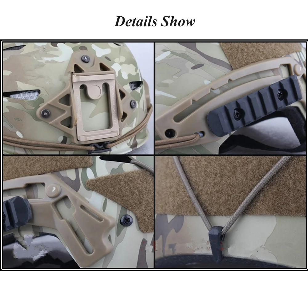 Универсальный страйкбол тактический шлем с защитными очками регулируемые
