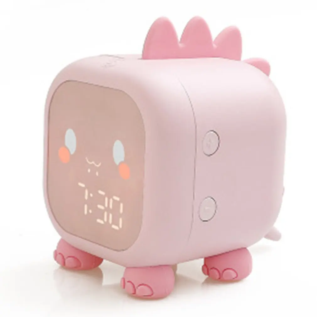 

Cute Rabbit Shape Digital Alarm Clock with LED Sound Night Light Function Portable Table Wall Clocks for Bedroom Children Gift