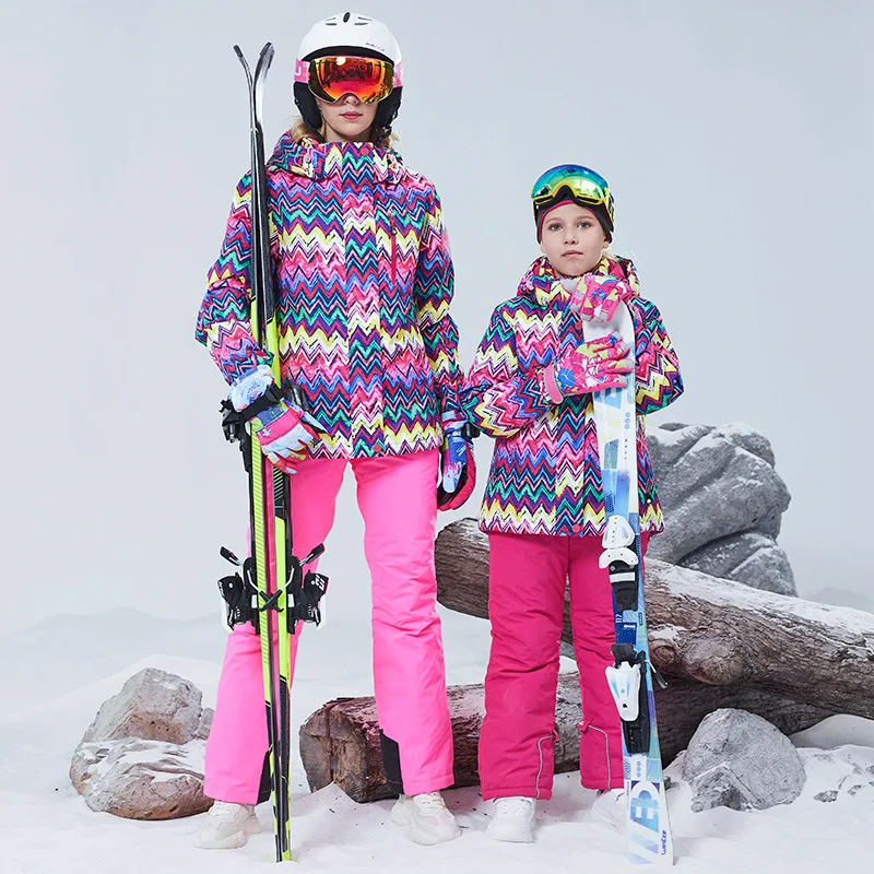 Ladies Snowboard Skiing Suits Windproof Waterproof Thermal Breathable Jacket and Pants Ski set Outdoor Mountaineering Clothing |