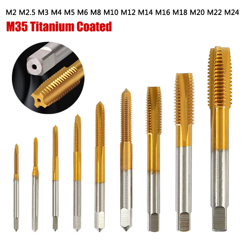 

Экструзионные краны M35 с титановым покрытием, флюоресцентная формовочная машина, заглушки, краны с прямым рифленым винтом, сверло из нержав...