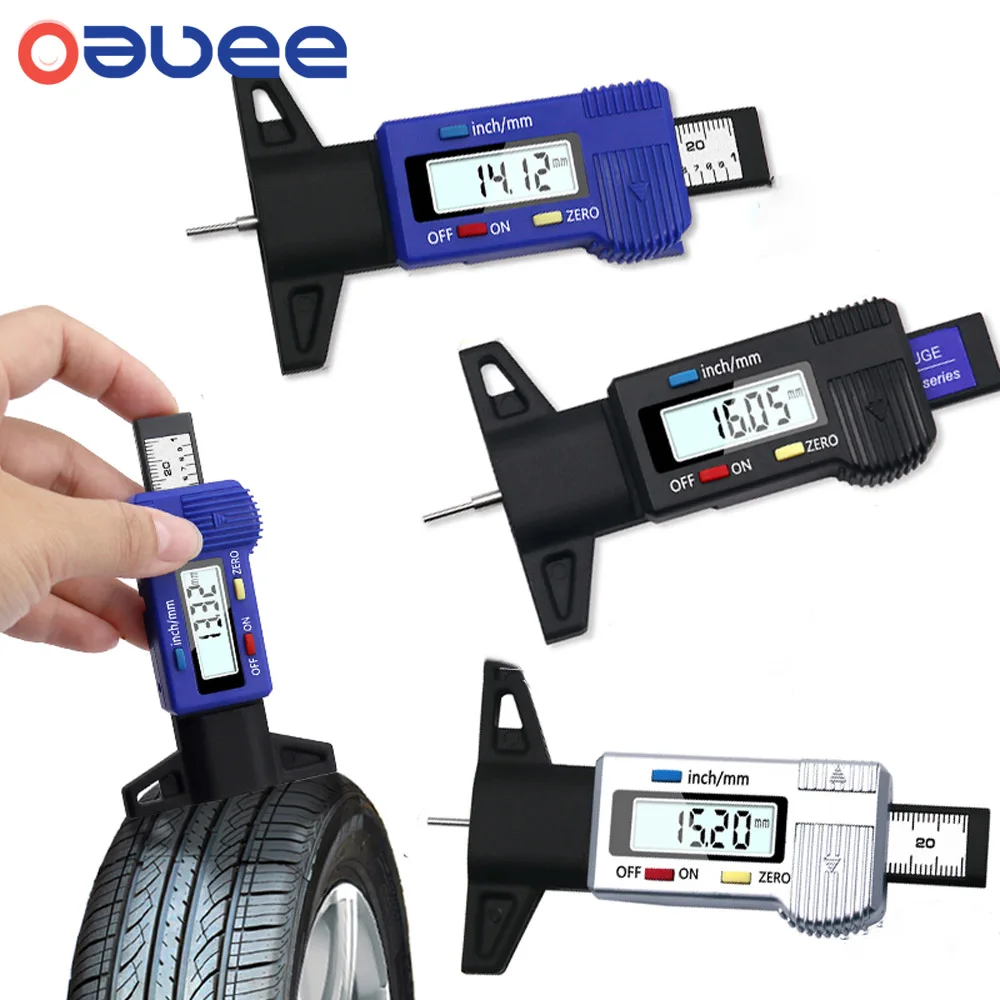 

Digital Car Tyre Tire Tread Depth Gauge Meter Measurer Tool Caliper Thickness Gauges Tread Brake Pad Shoe Tire Monitoring System