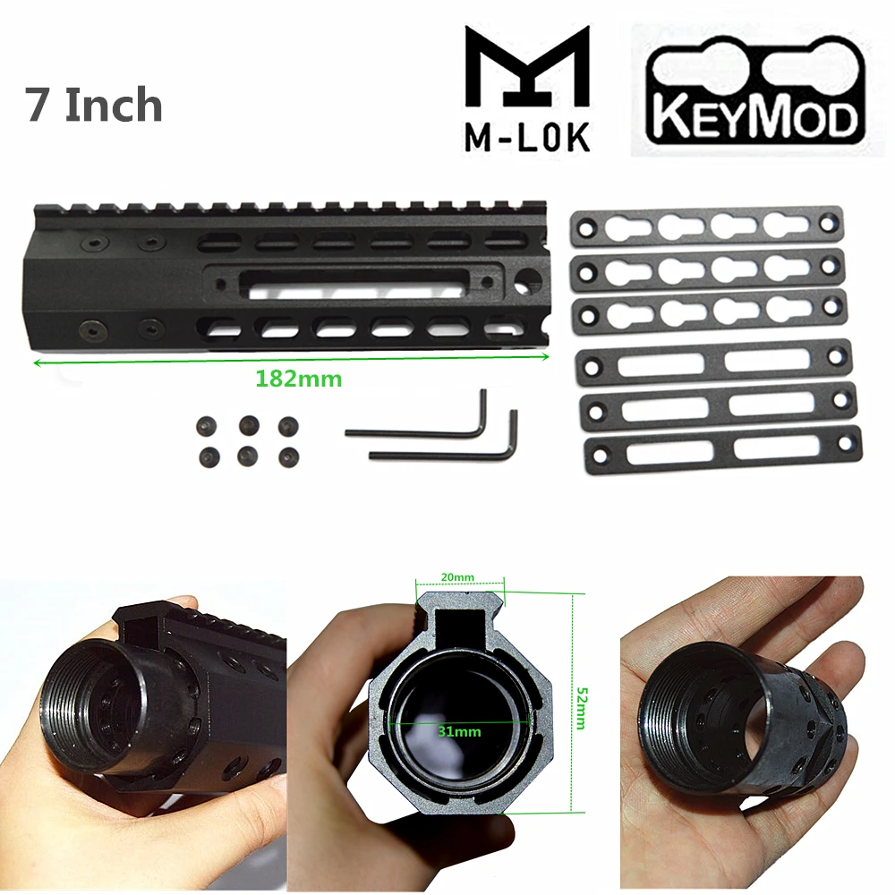 7 &quot12&quot дюймов AR15 Free Float Keymod MLOK Handguard Picatinny Rail для охоты Тактический M4 M16 прицел