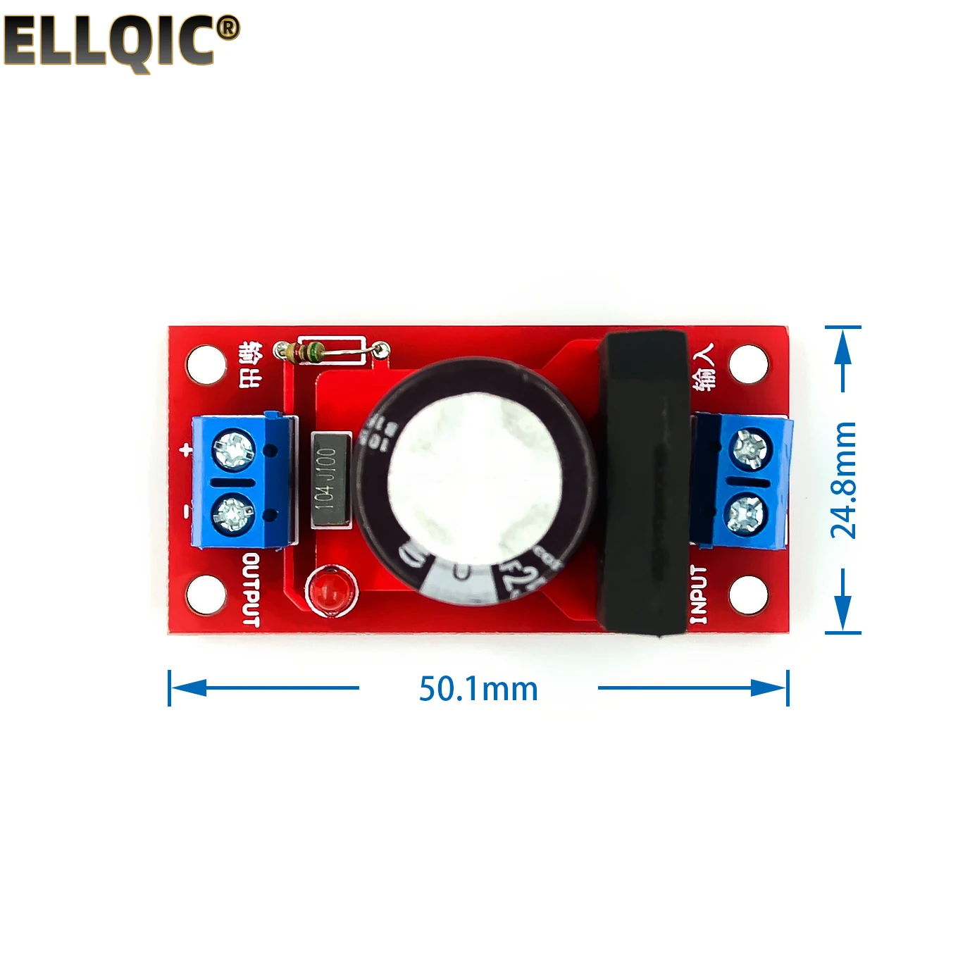 Rectifier Filter Power Supply Board 8A Amplifier Red LED Indicator AC-DC Single | Integrated Circuits