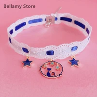 hand made sailor moon luna cat lace star neckband